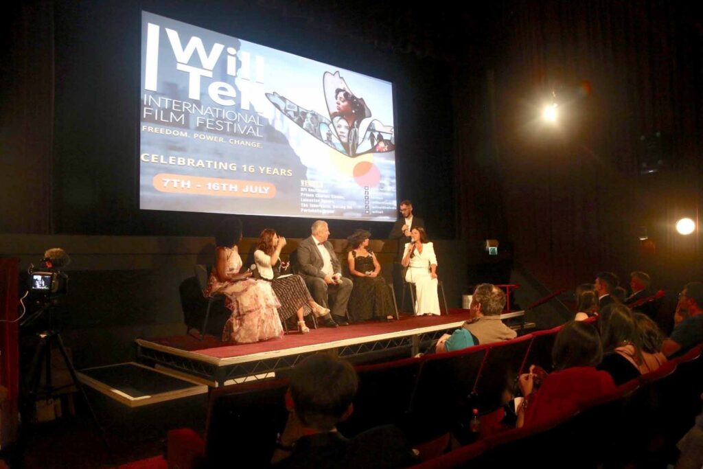 I Will Tell International Film Festival sponsors and partners promotion live on stage.